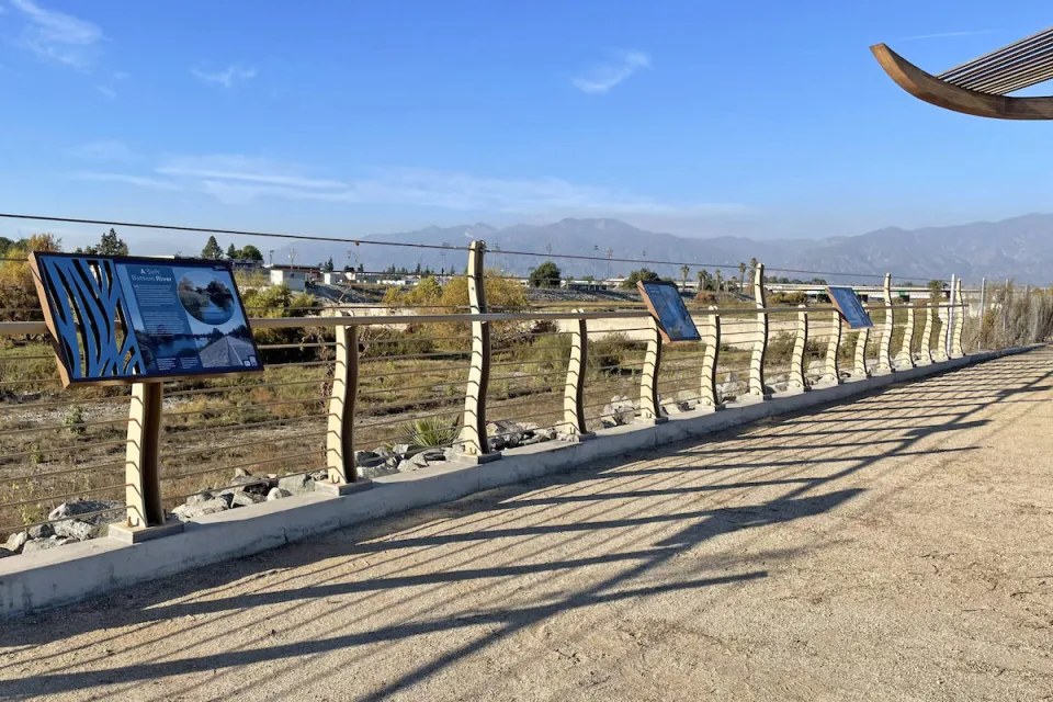 Walkway at San Gabriel River Park.